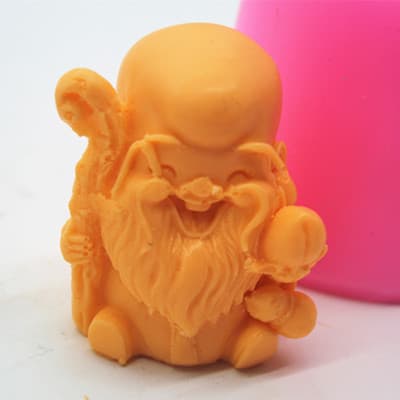 C421 Handmade Soap Mold Silicone Mold Cake Decoration Mold Candle Mold Soap Mold Old Man Longevity Figure