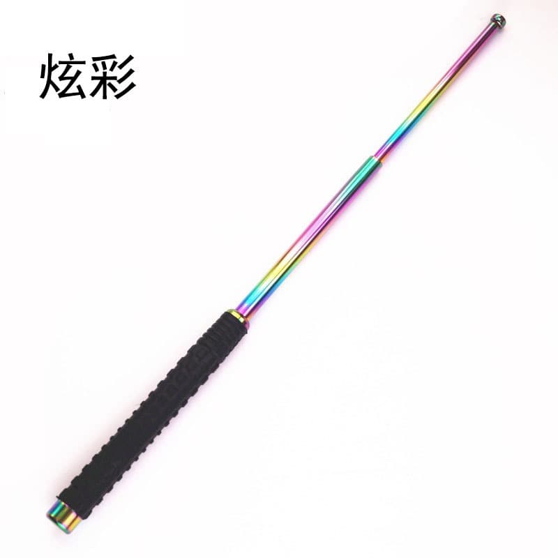 Alloy Steel Tactical Expandable Baton Self-Defense Weapon Car Defense Protection Anti-Wolf Three-Section Stick
