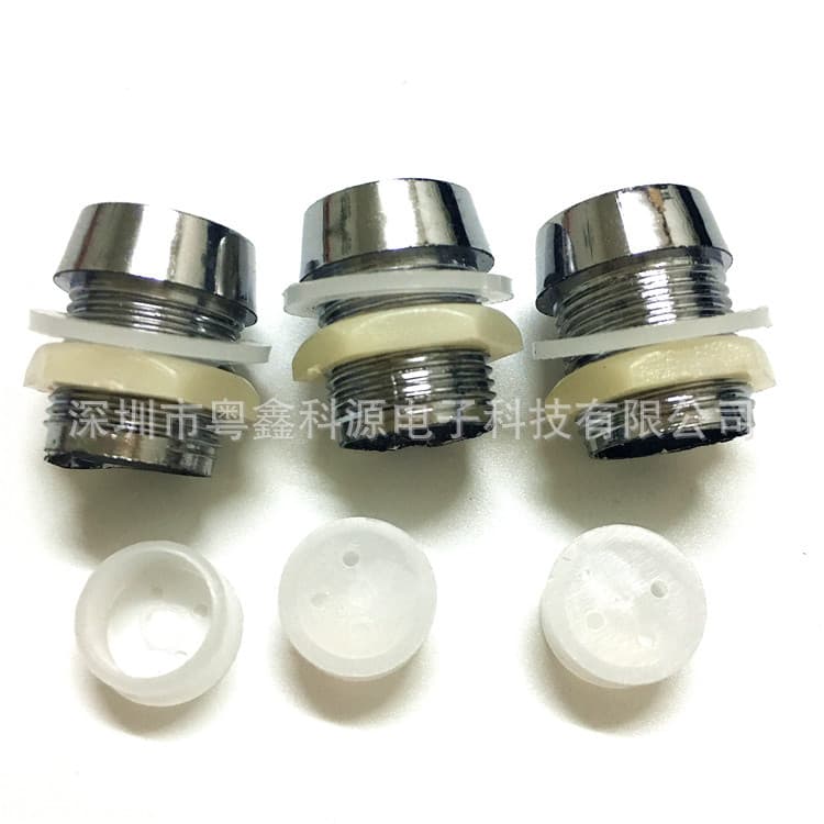 14mm Hole 10mm Lamp Holder Without Bulb 10mm LED Lamp Holder Lamp Sleeve Fixed Lamp Holder Silver Plastic Base
