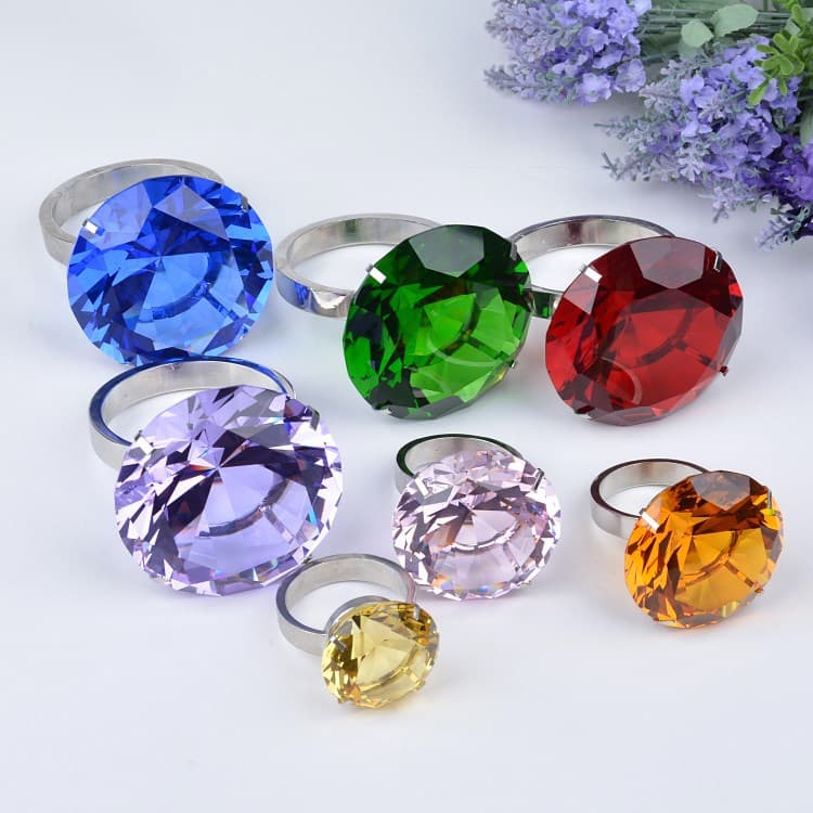 Crystal Diamond Ring Wedding Scene Prop Valentine's Day Proposal Gift Anniversary Diamond Bracelet Gift