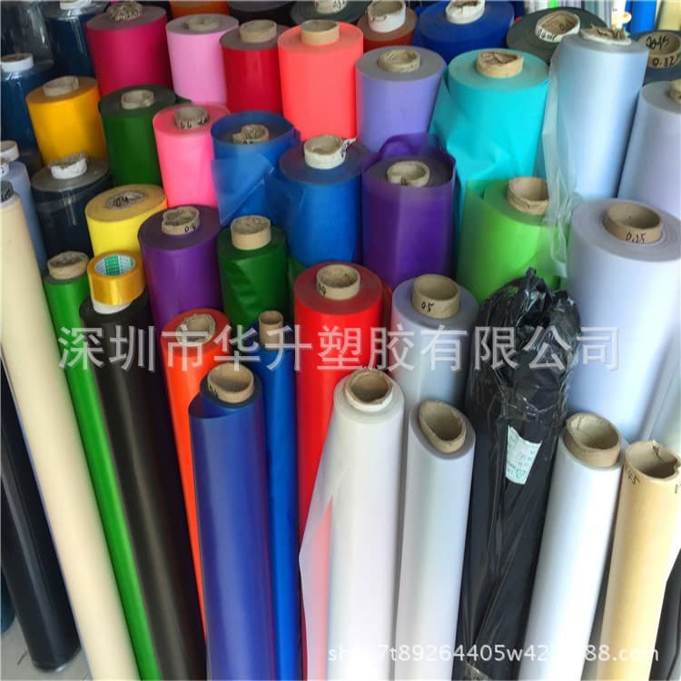 Factory Direct PVC Colored Translucent Waterproof Bag Special Frosted Film, Stationery Bag Frosted Film, Calendering Method