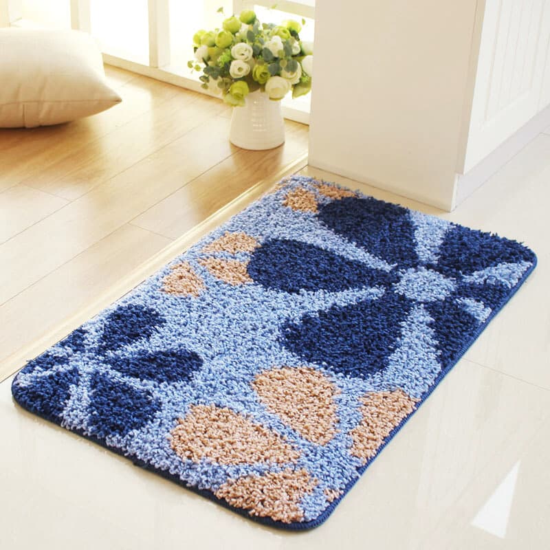 Xialang Curved Yarn Doormat for Entryway, Bedroom Absorbent Foot Mat, Bathroom Anti-Slip Mat Wholesale