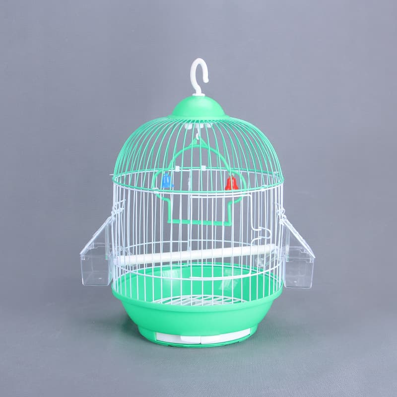 Factory Wholesale Small Parrot Bird Cage Metal Wire Cage Myna Cage Dongfang Dingzhi Cage Round Bird Cage
