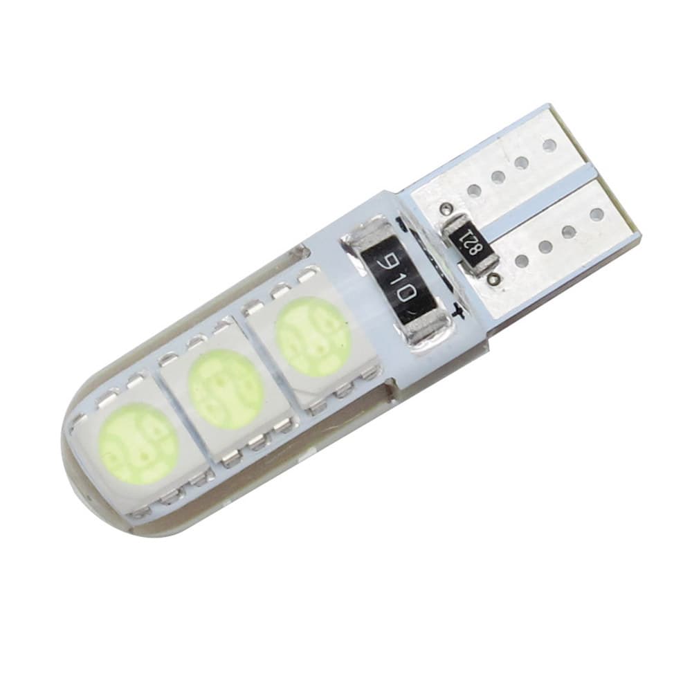 Car Interior Light Automotive LED Silicone Marker Light T10 5050 6 LEDs Epoxy Resin Crystal Light License Plate Light W5W