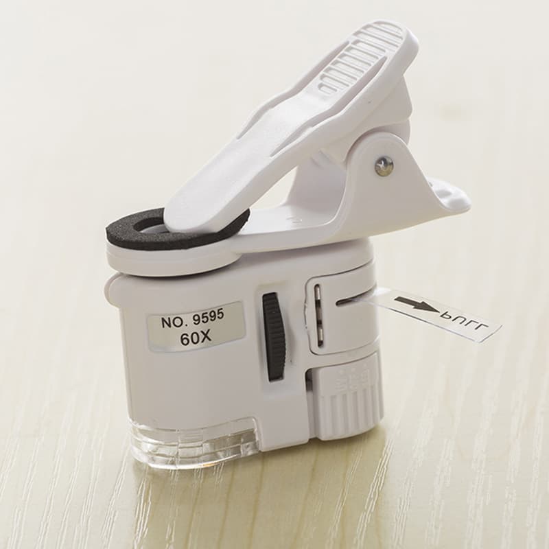 Factory Direct Clip-on Magnifier with UV Function, 60x Optical Microscope 9595w