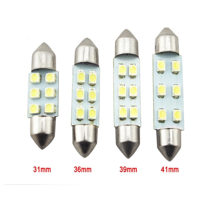 In Stock Car Dome Light 31mm 36mm Festoon LED 6SMD1210 3528 Reading Light Interior Light