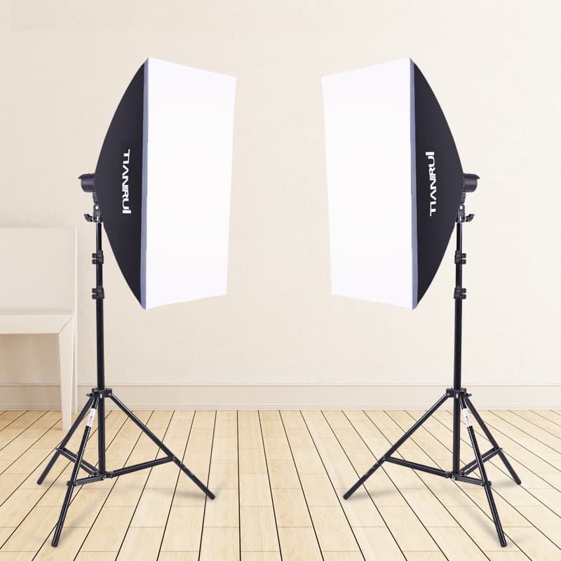 Tianrui double light softbox mobile phone photo tripod direct anchor fill light studio equipment indoor shooting