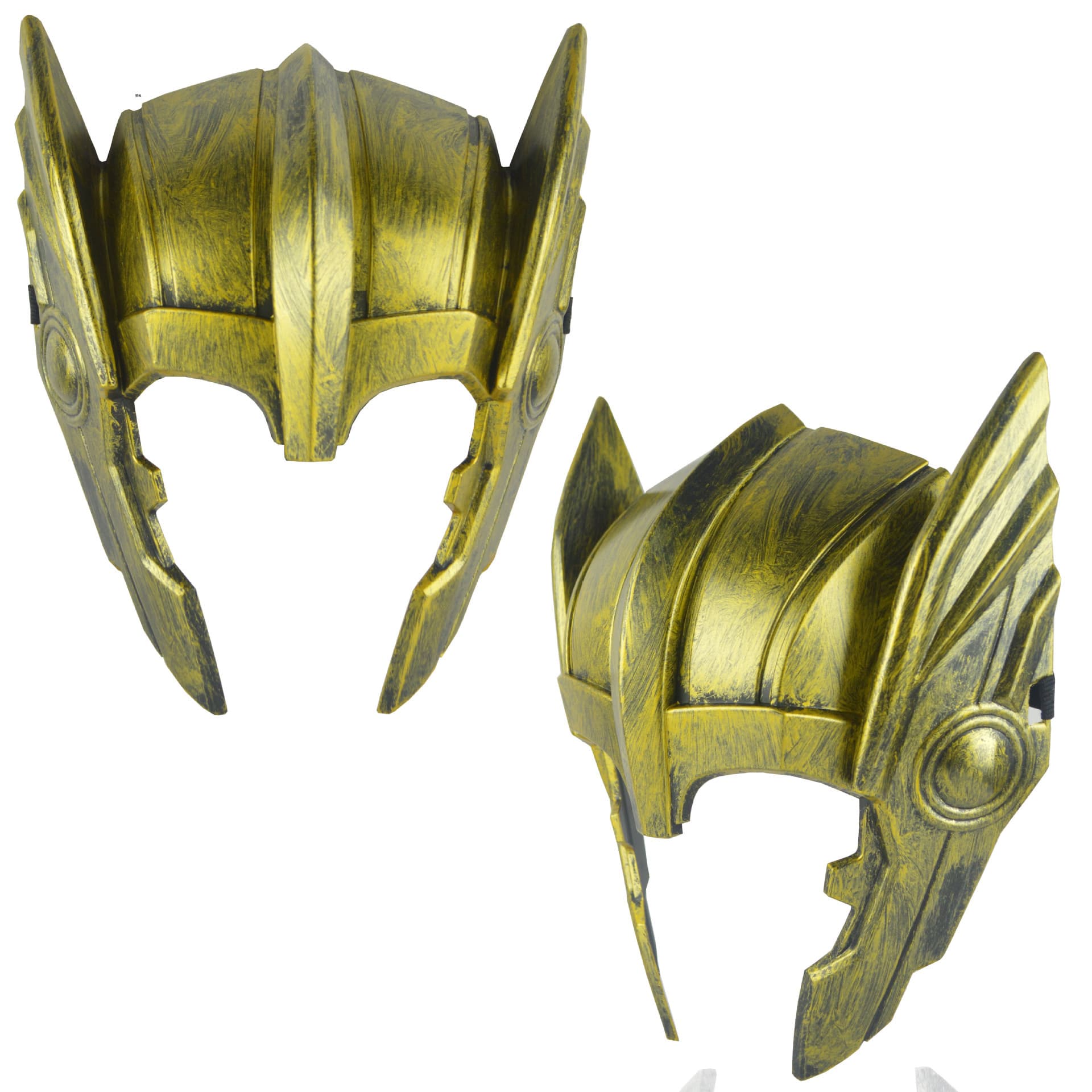 Halloween Party Thunder God Mask Plastic Headwear Hair Accessory Cosplay Party Costume Half Handmade Mechanical Hammer Prop