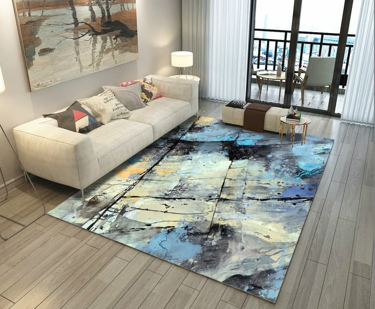 Abstract living room coffee table room bedroom full bed bedside home machine washable simple modern rectangular
