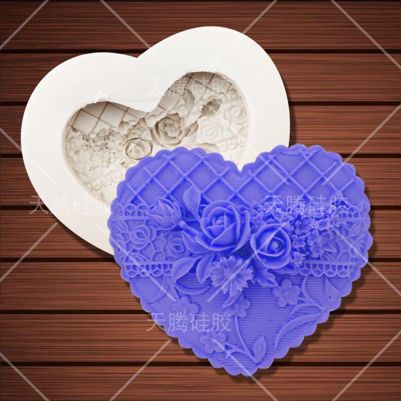 Handmade Silicone Mold Heart Flower Sugar Art Cake Mould Baking Tool Irregular Shape Kitchen Gadget for Baking And Cooking
