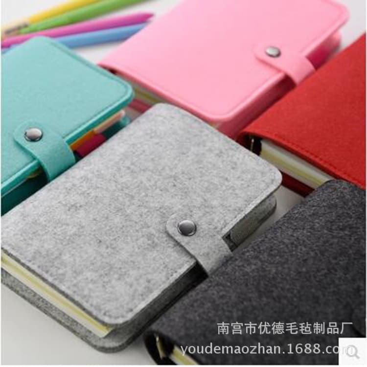 Felt binder notebook A5A6 stationery hand ledger felt binder notebook note diary