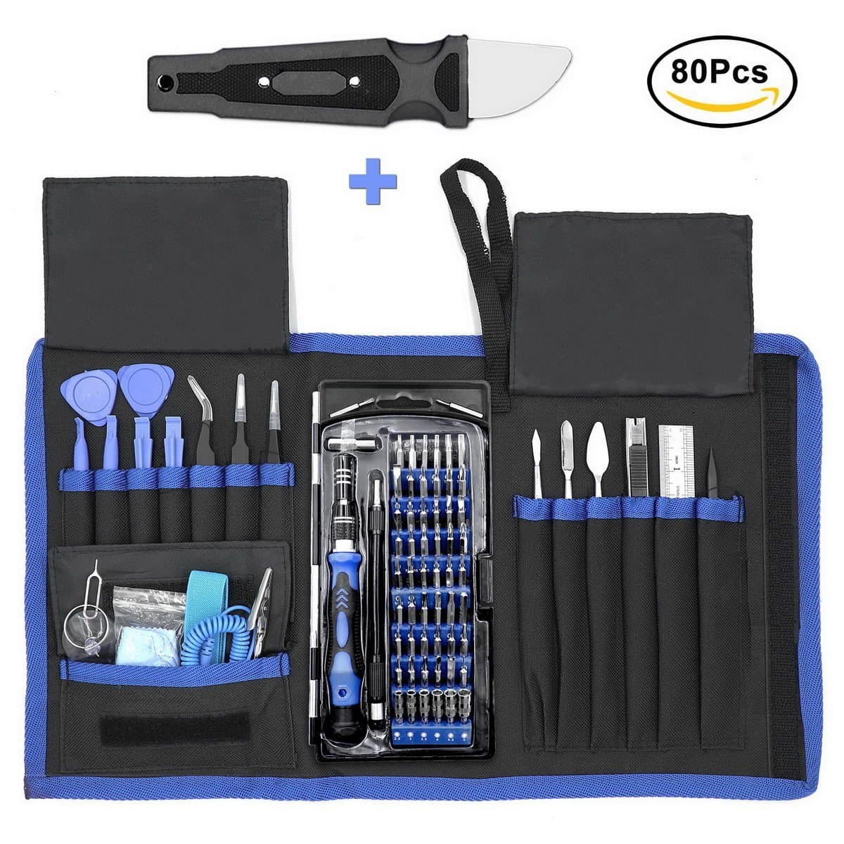 Multifunctional screwdriver set 80-in-1 manual combination tool kit for mobile phone and computer disassembly and repair for daily household use