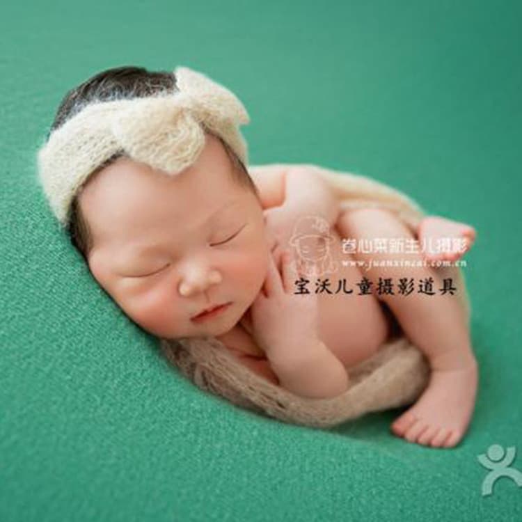 Baowo Props Baby Hairband High-end Mohair Handmade Crocheted Newborn Photo Props Hairband