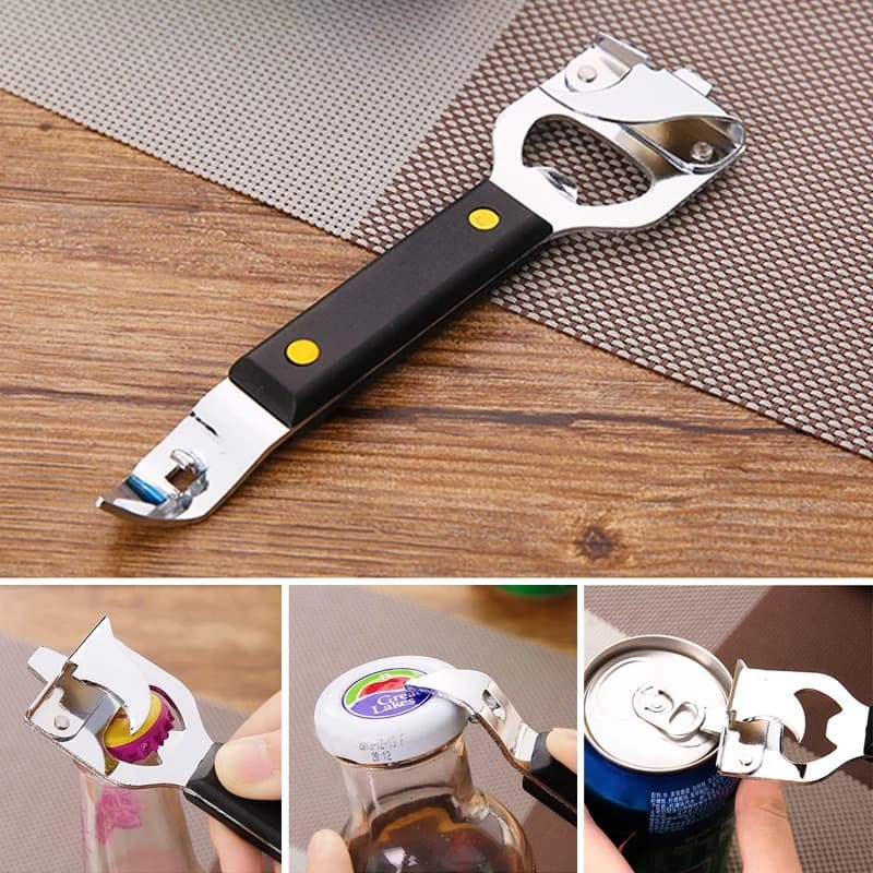 Creative Multi-Functional Home Beer Opener Stainless Steel Can Opener Beverage Bottle Opener Easy Pull Can Opener