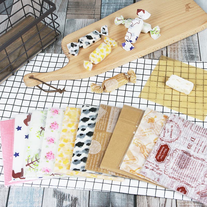 Nougat Wrapping Paper, Candy Wrapper, Cookie Wrapping Paper, Baking Wax Paper, 12.5*9cm, 100 Sheets