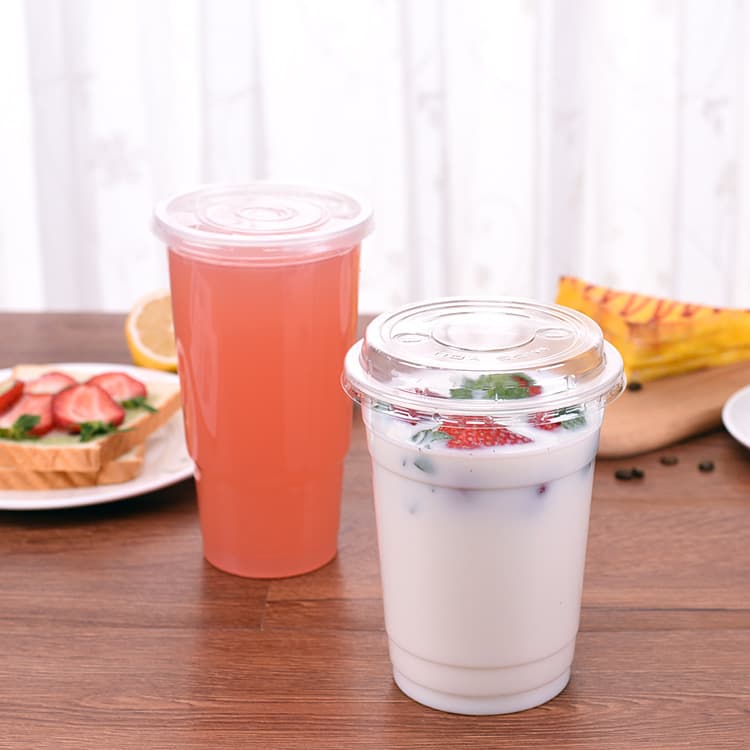 Sheng Jiu 1000ml Transparent Double Fruit Tea Cup Disposable Plastic Popcorn Cup Overlord Keding LOGO Printing
