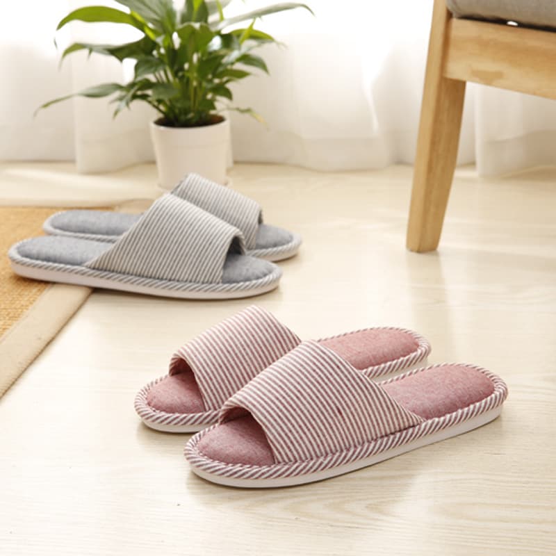 Factory direct couples cotton slippers for women, summer Japanese-style linen home indoor wooden floor soft-soled casual anti-slip shoes for spring and autumn