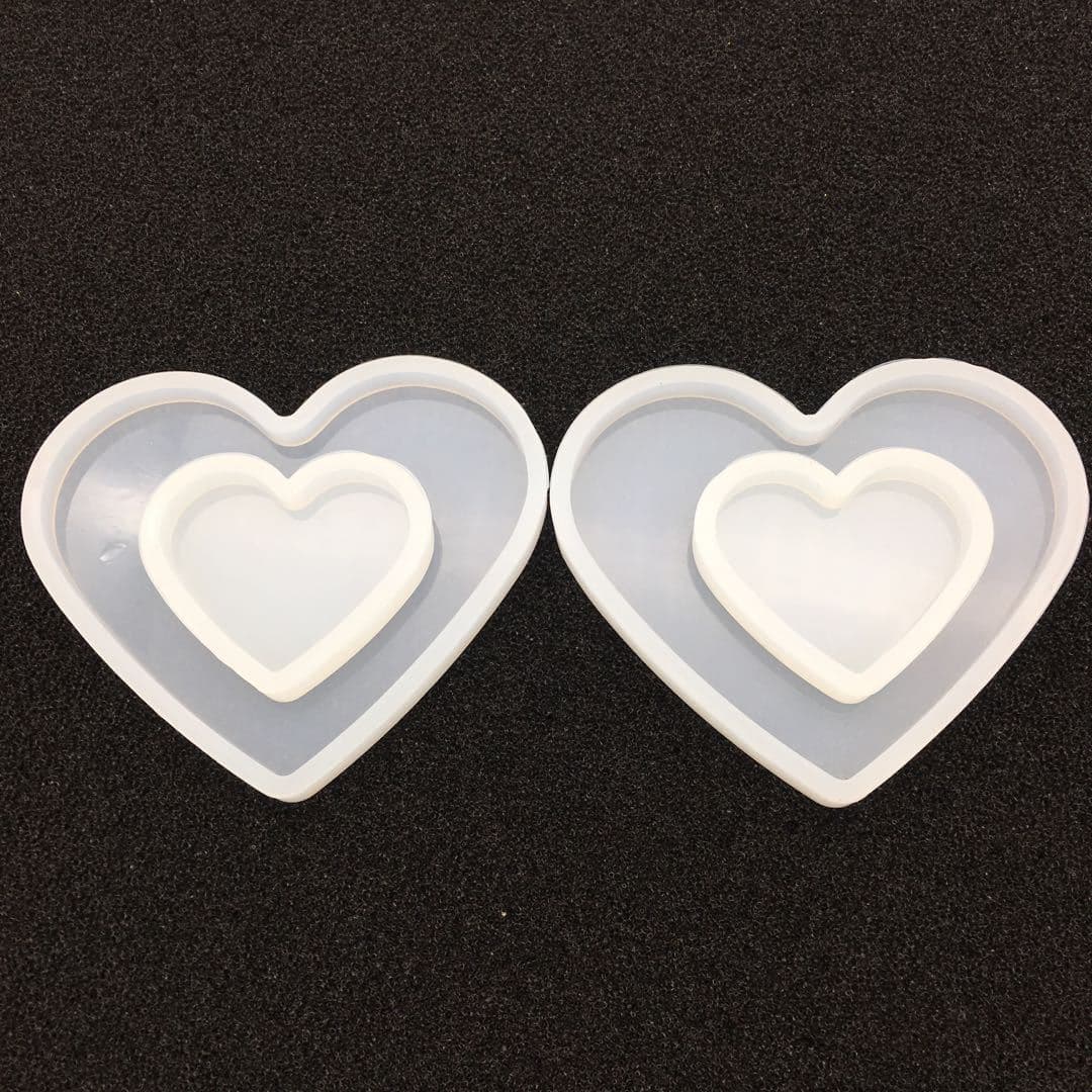 DIY Silicone Crystal Epoxy Resin Clay Press Mold - Heart Shape Clay Press Mold, New Epoxy Resin Mold Ashtray