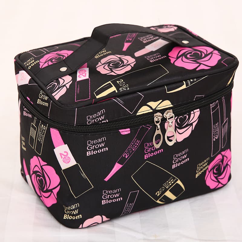 Large Capacity Satin Makeup Bag Cartoon Cosmetic Storage Bag Handheld Toiletry Bag Wholesale Dropshipping Portable
