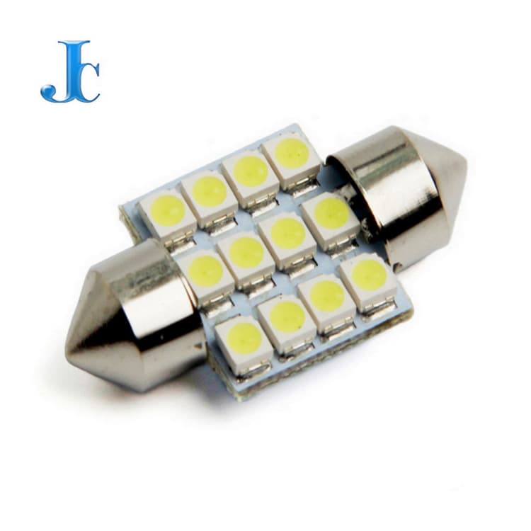 Direct Sale Car Roof Light 31mm 36mm Double Tip Light 12SMD 1210 3528 Reading Light Interior Light