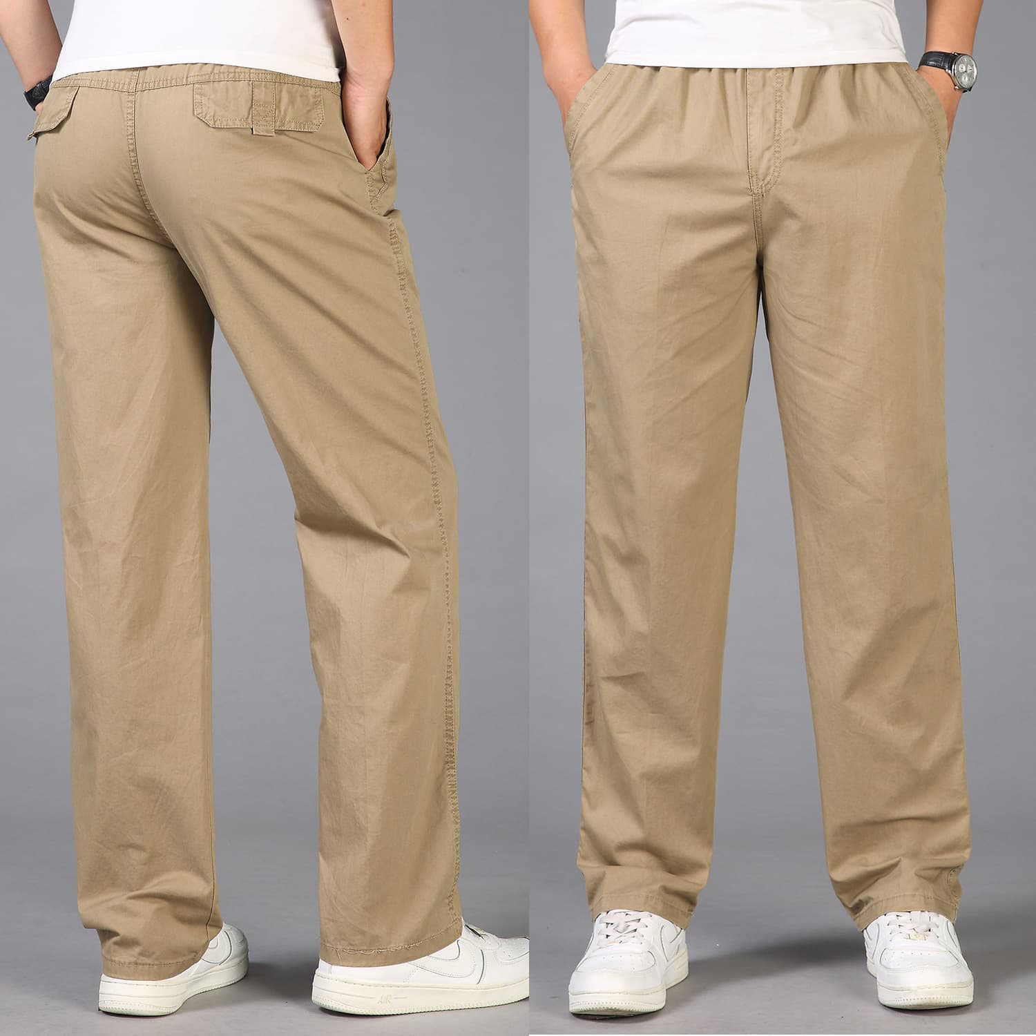 Cotton Pants for Men, Loose Fit Casual Pants, Plus Size Work Pants, Men's Big Size Casual Pants, Export Model 2226