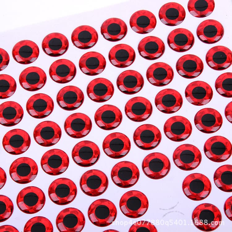 Factory Direct Supply High Transparency Crystal Epoxy Rainbow Holographic Film Fish Eyes High Transparency 3D Simulated Fish Eye Stickers