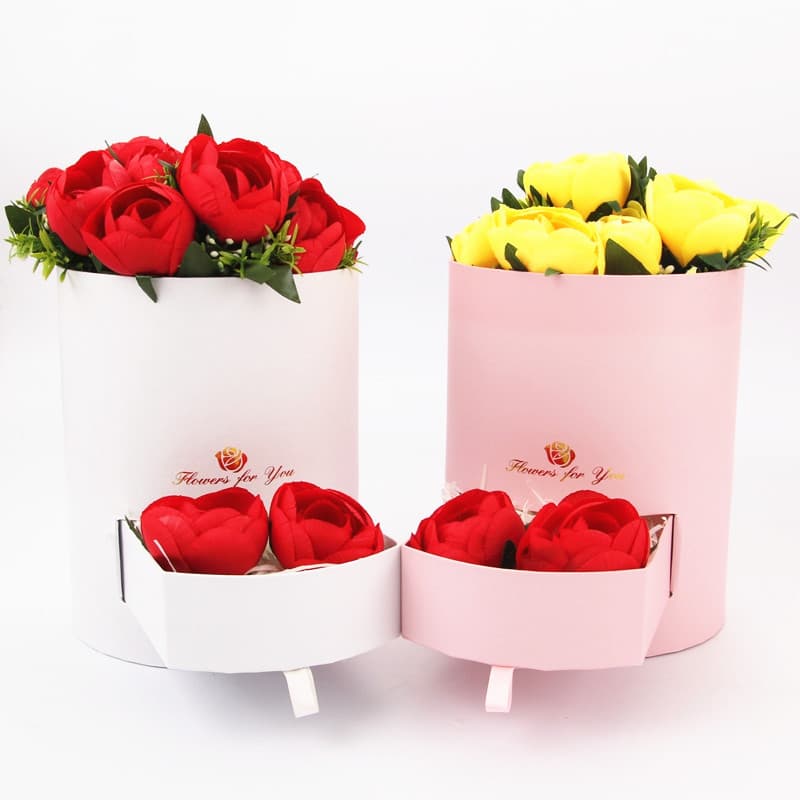Valentine's Day Marble Flower Gift Box, Hug Bucket, Drawer Flower Box, Flower Bucket, Cylinder Flower Box, Flower Box Factory Direct