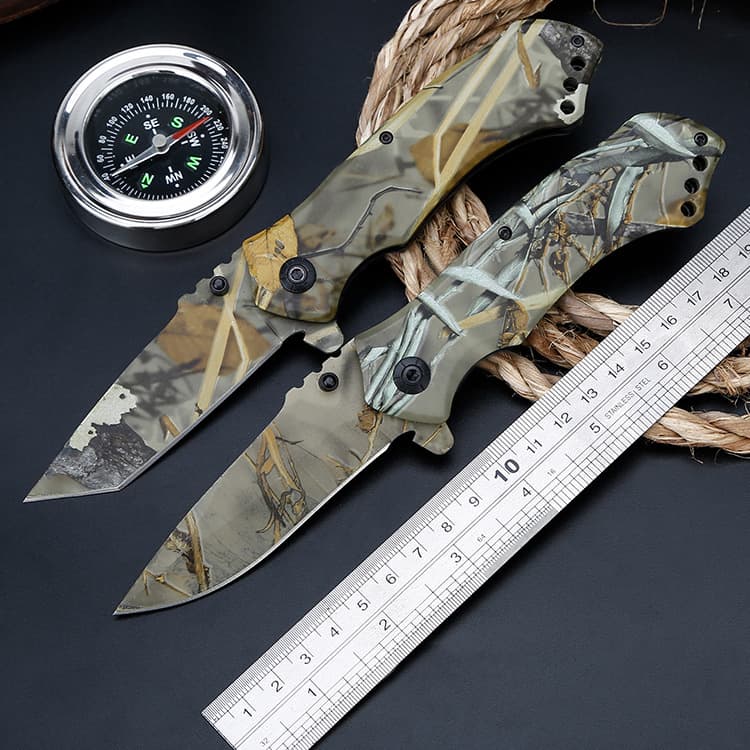 Modern Foreign Trade Export Tactical Folding Knife Multifunctional Folding Knife Self-Defense Outdoor Knife Foldable Lightweight Portable