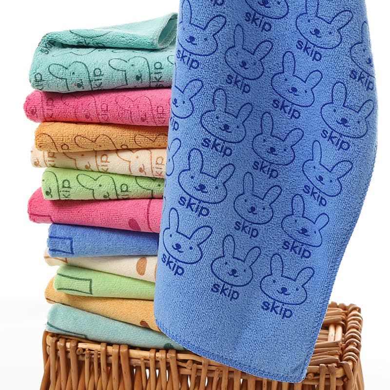 Factory Wholesale 25*50 Microfiber Printed Cartoon Kids Towel, Absorbent Kindergarten Small Towel, Children's Towel