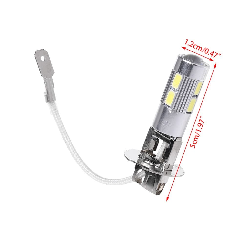Car LED Dome Light LED H3 H1 10SMD 5630 High Brightness Driving Light Fog Bulb Decoding Fog Light