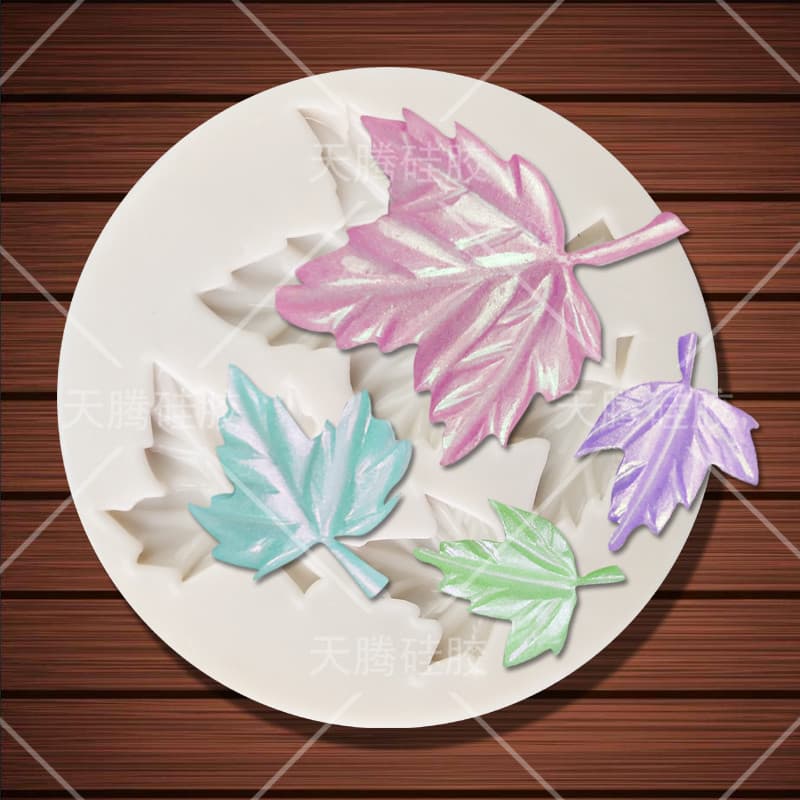 Handmade Sugar Art Silicone Mold Maple Leaf Combination Pattern Baking Cake Tool Non-Standard Shape Kitchen Cooking Mold