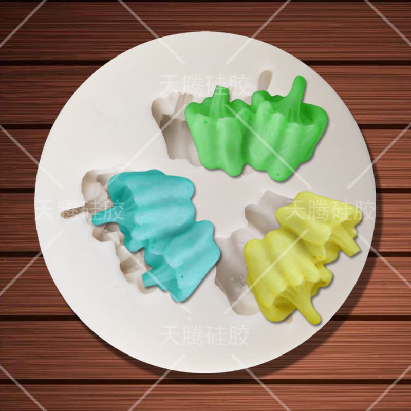 Three-Combination Silicone Mold Handmade Sugar Art Cake Mold Other No Green Pepper DIY Baking Tool Irregular Shape Kitchenware