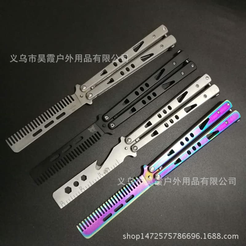 Special offer. New butterfly knife comb, unsharpened, practice tool knife, practice style
