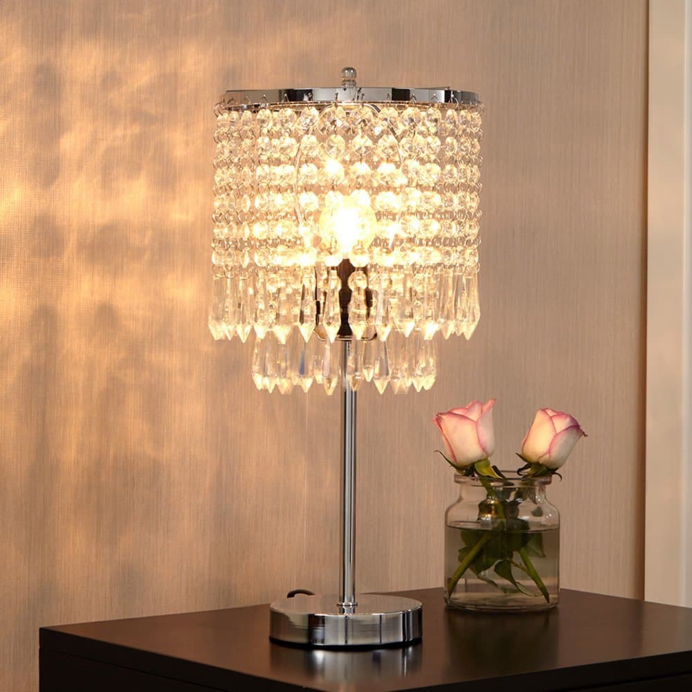Factory wholesale supply cross-border crystal table lamp, modern minimalist living room bedroom study table lamp, creative decorative lighting