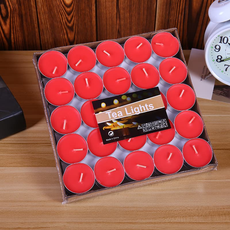 50-Piece Round Candles for Romantic Proposal, Confession, Birthday Display, Aromatherapy, Lighting Festival, Tea