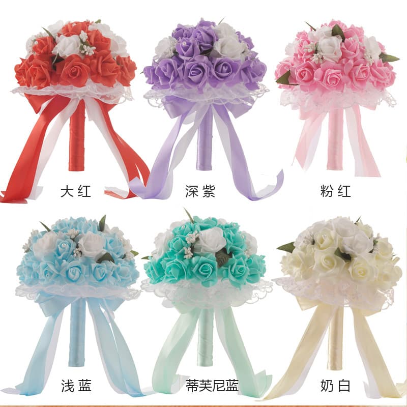 Office Culture Handheld Flower Bouquet - Pink Tulips White Daisies Yellow Roses In A Handheld Basket