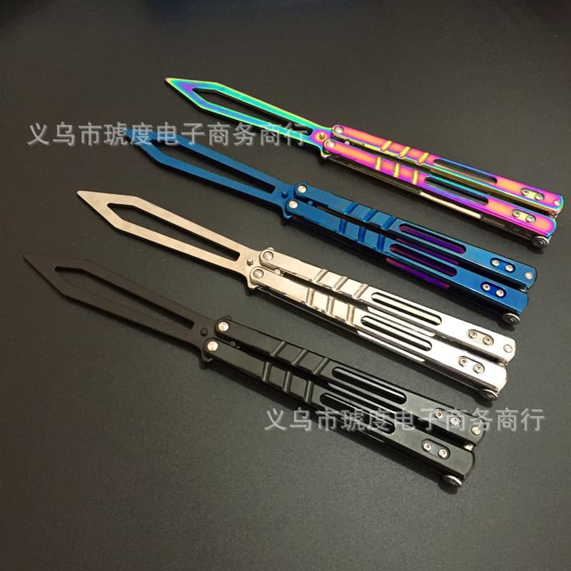 Wholesale practice tool, butterfly flick knife unsharpened JL-64 outdoor tool.