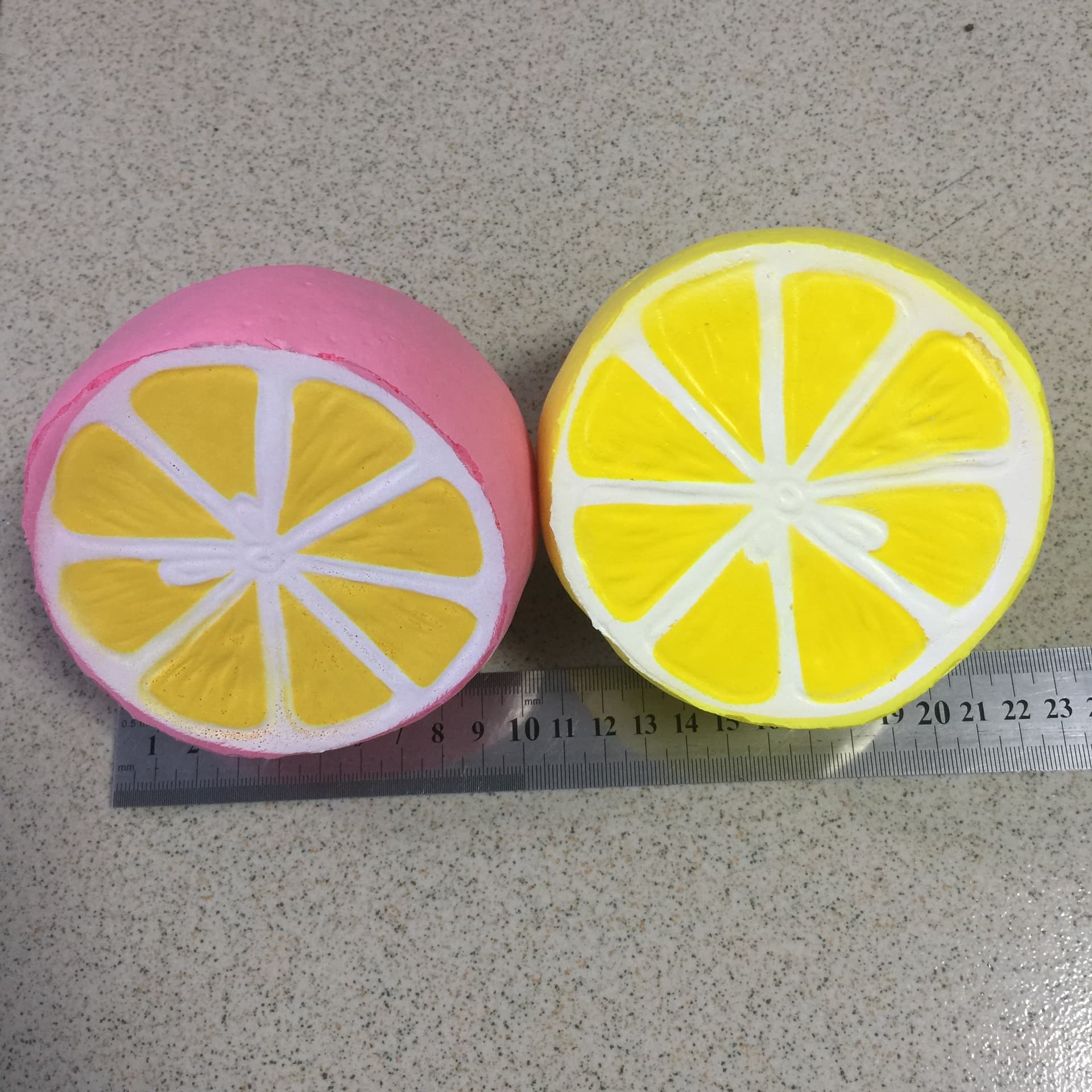Bulk Clearance Slow Rebound Lemon Simulation Fruit Model Half Lemon Stress Relief Toy Squishy