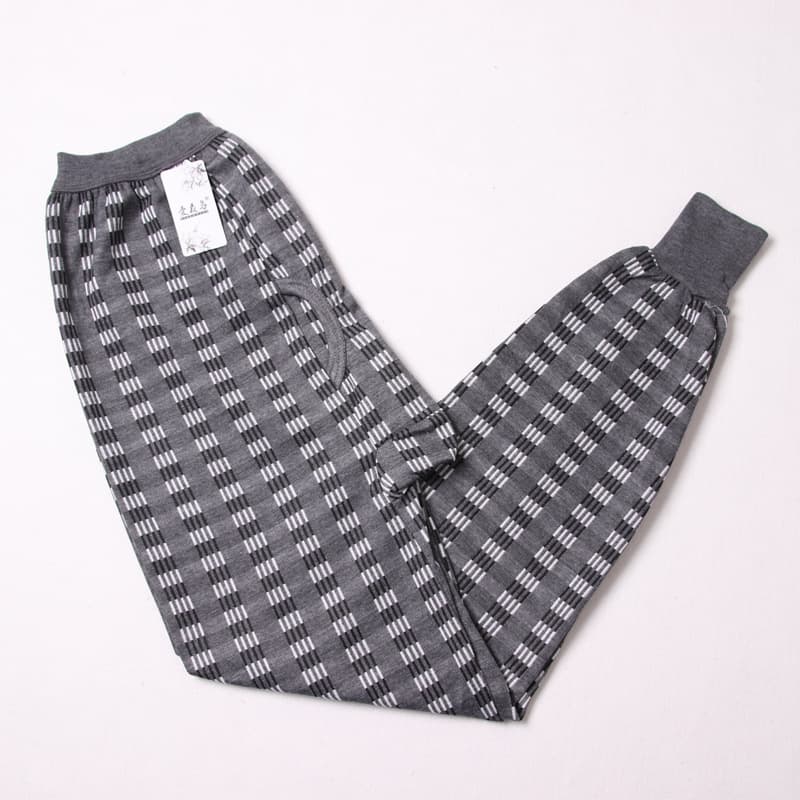 Factory Direct Men's Thermal Long Johns Winter Pants Wholesale Stock Promotional Goods Lined Pants Jacquard Thermal Underwear