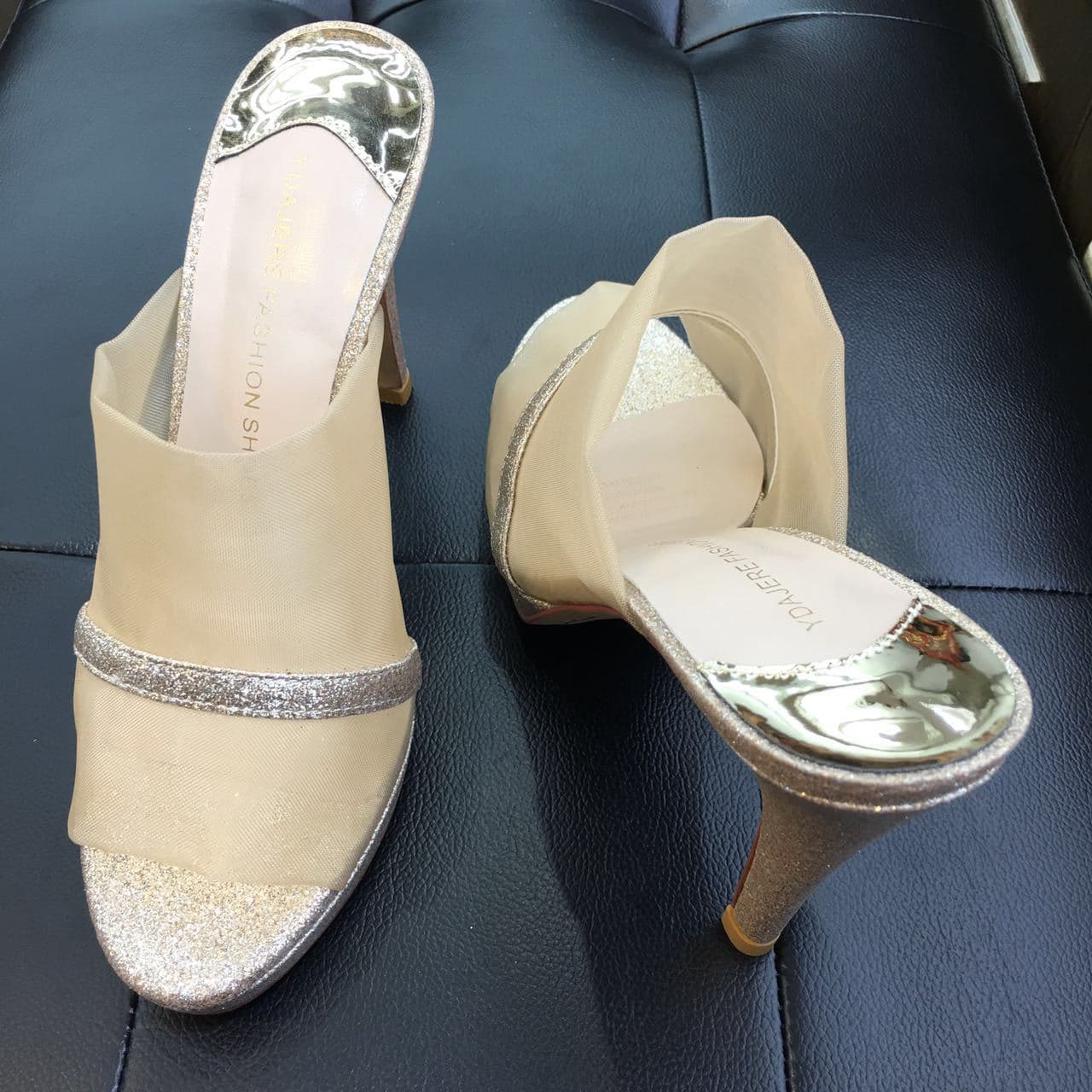 2024 Summer New High Heel Professional Shoes, Elegant Mesh High Heels Round Toe Breathable Women's Shoes Drop Shipping