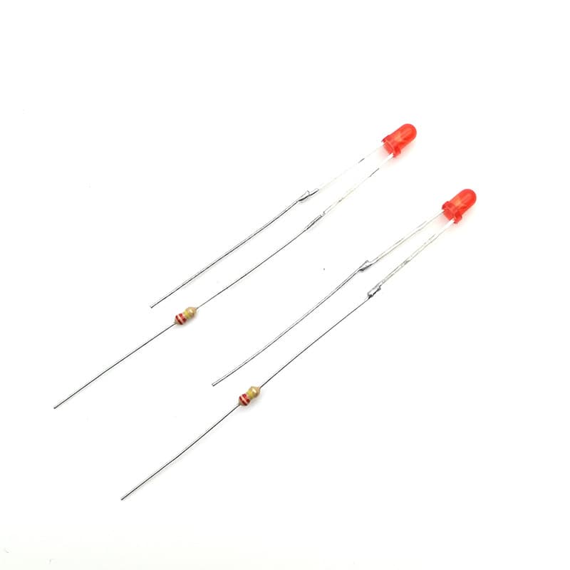 3mm LED beads, LED socket, power indicator light, 220V neon lamp with resistor, processed red...