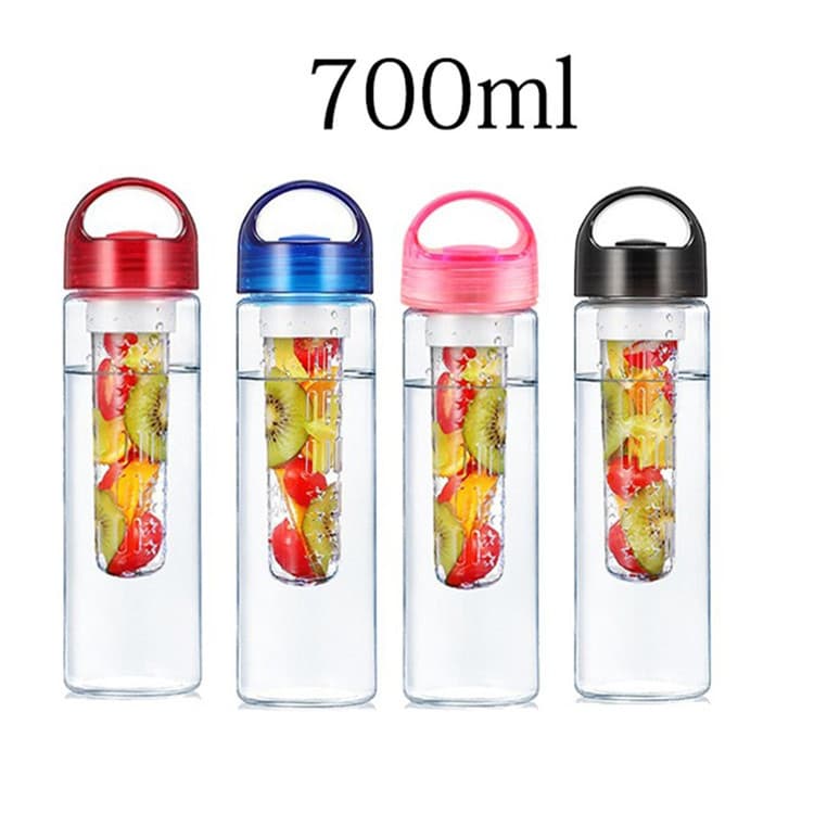 Creative Fruit Pulp Plastic Cup Water Bottle Portable Fruit Cup Lemon Cup Transparent Travel Cup Wholesale Stock