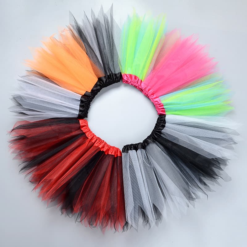 Girls Dance Tutu Skirt Mesh Half Skirt Children's Ballet Tutu Rainbow Skirt Large Hem