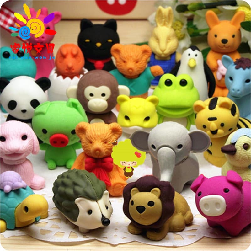 Manufacturer Direct Sales - Creative Animal Erasers, Individually Packaged Disassemblable Erasers, Student Prize Wholesale