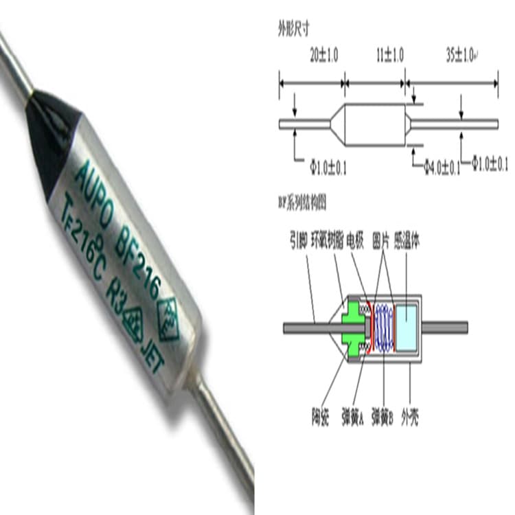 Sell AUPO Yabao BF216 10A250V 216°C Thermal Fuse Thermal Protector