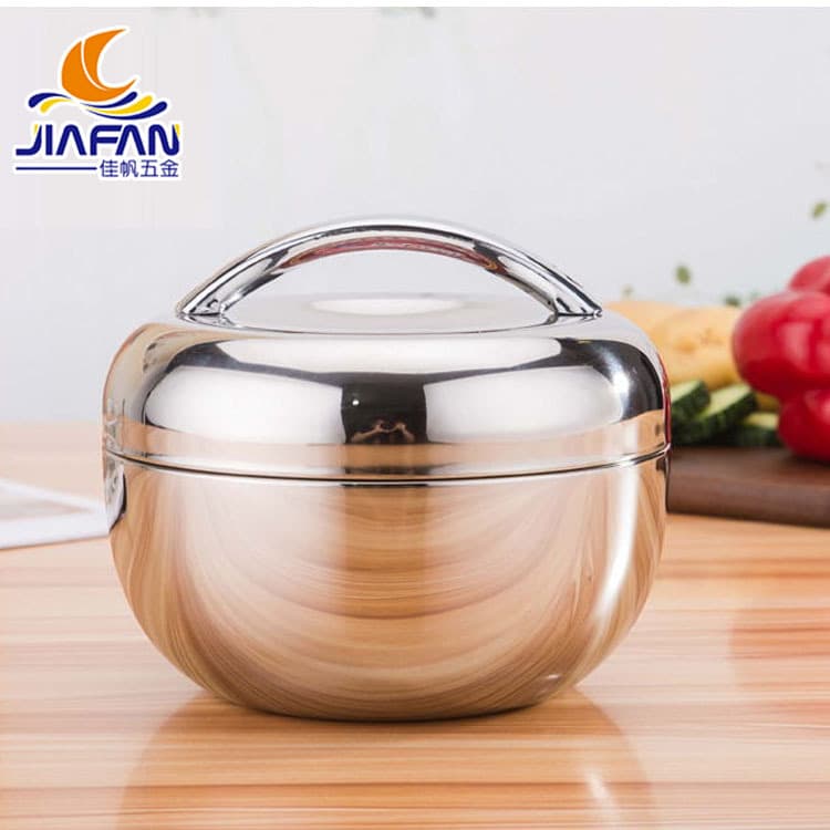 Stainless Steel Thickened Double Layer Lunch Box Insulated Student Meal Box Divided Plates Logo Printing Available