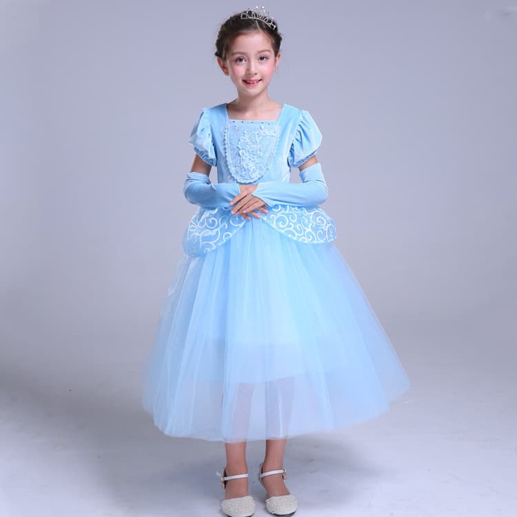 Cross-border Special Glowing Cinderella Dress European American Mesh Tutu Dress Frozen Elsa Princess Dress