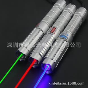 High-Power Green Laser Pointer Long-Distance Teaching Wand, Metal Blue Laser Light for Outdoor Star Pointing