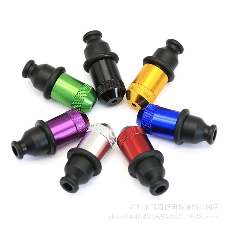 Mini round-headed rubber nipple snuff bottle metal pipe smoking accessories Snuff Pipe