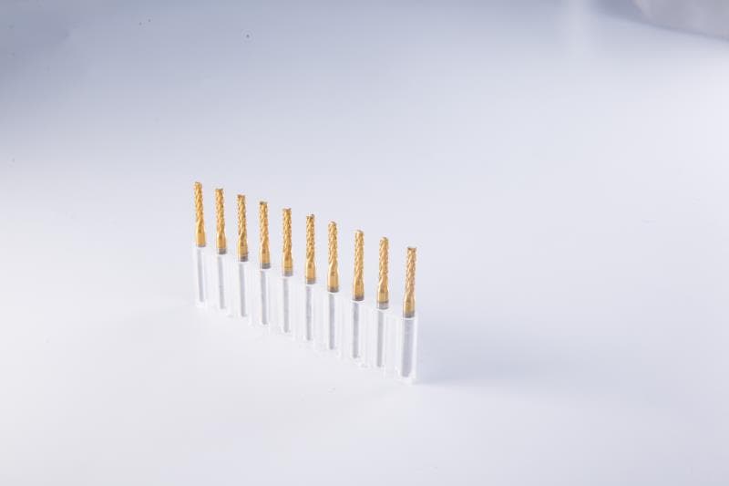 Titanium-Coated PCB End Mill Carbide Engraving Bit Router Bit Corn Milling Cutter 0.8-3.175mm